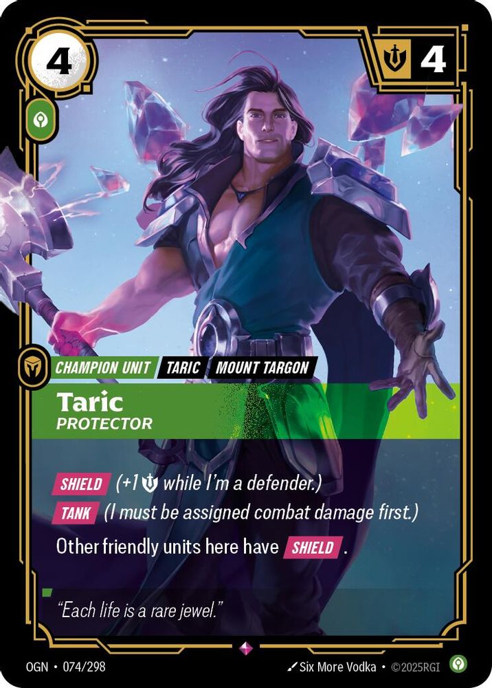 Taric - Protector card