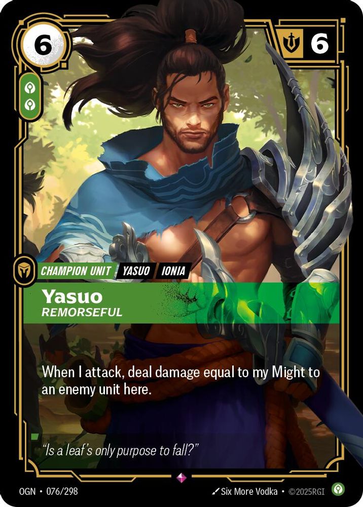 Yasuo - Remorseful card