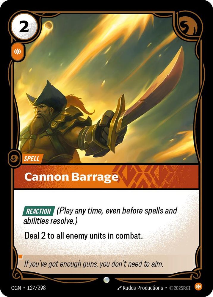 Cannon Barrage card