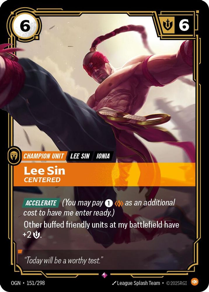 Lee Sin - Centered card