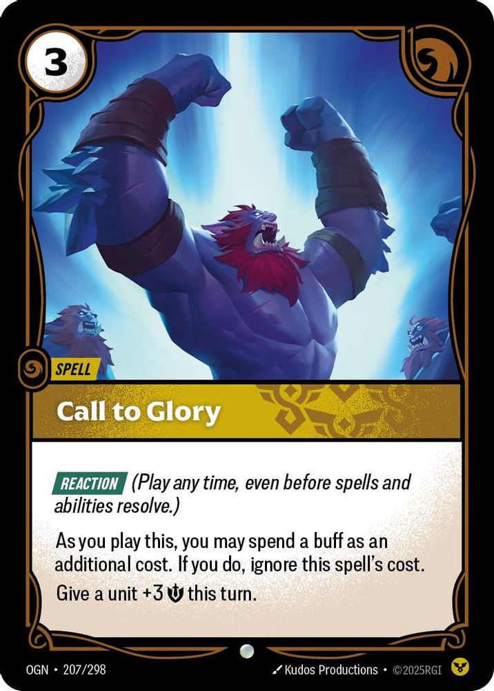 Call to Glory card