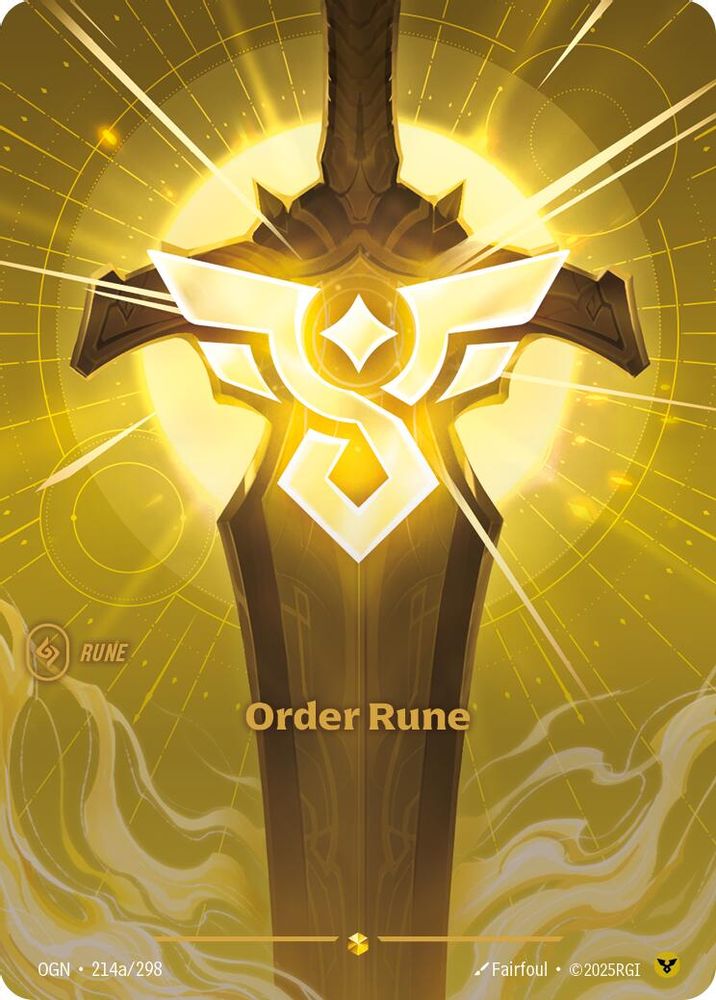 Order Rune (Alternate Art) card