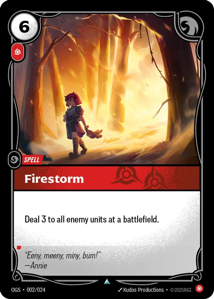 Firestorm card