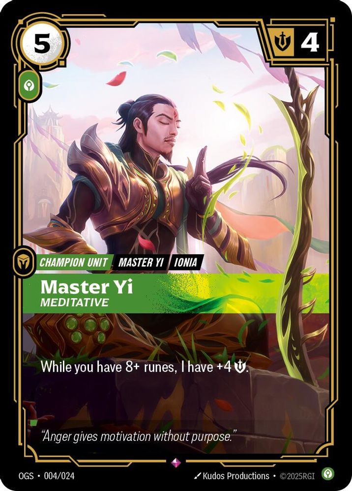 Master Yi - Meditative card