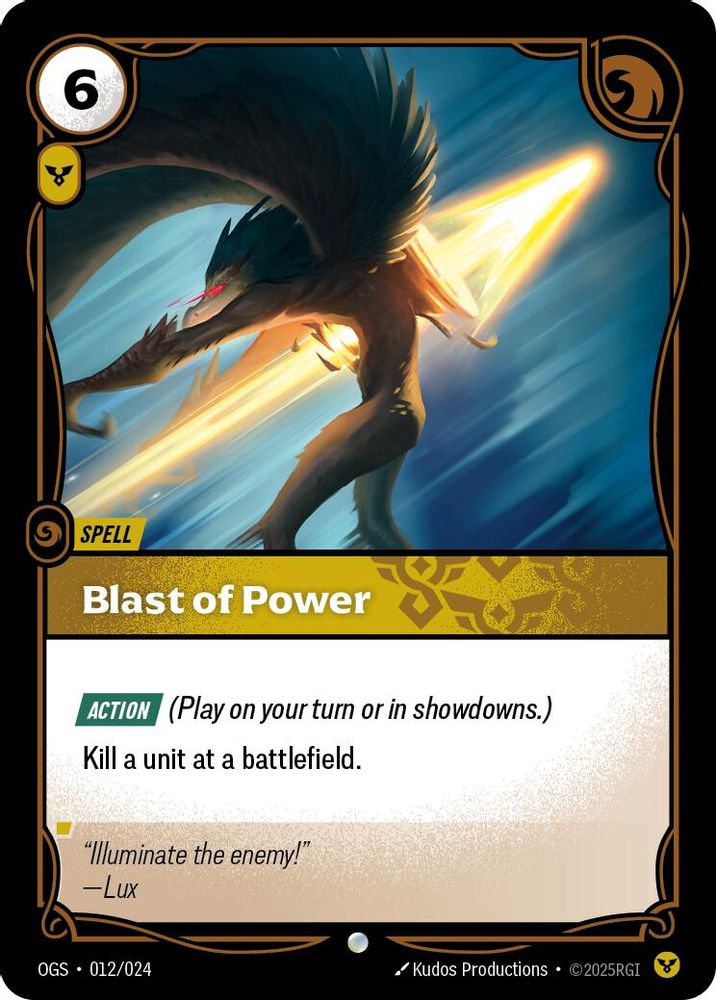 Blast of Power card