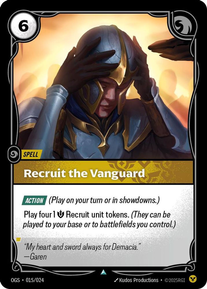 Recruit the Vanguard card