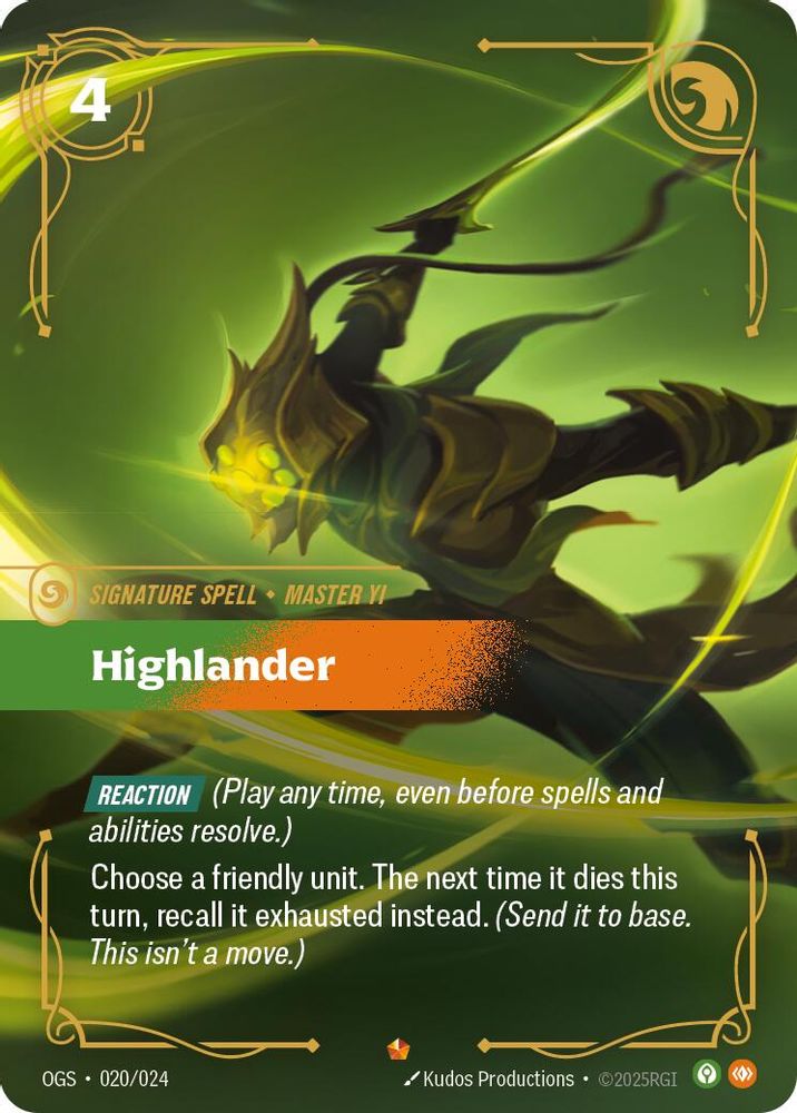 Highlander card