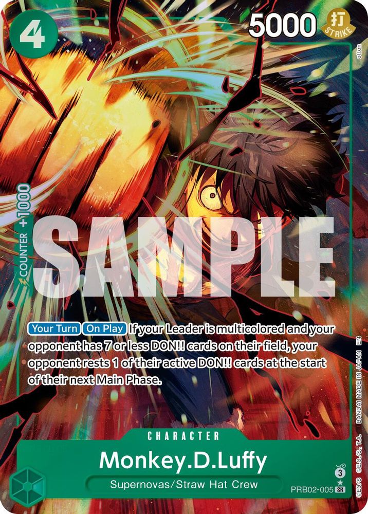 Monkey.D.Luffy - PRB02-005 (Alternate Art)