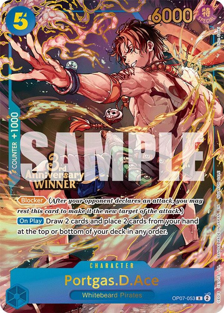 Portgas.D.Ace - OP07-053 (3rd Anniversary Winner) card