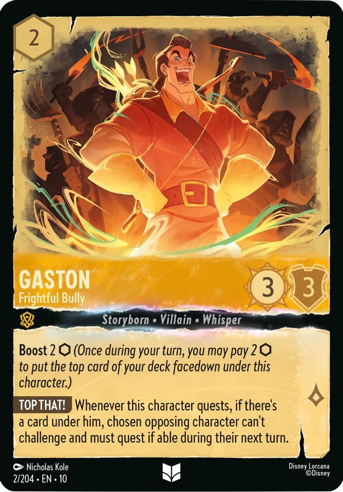 Gaston - Frightful Bully card