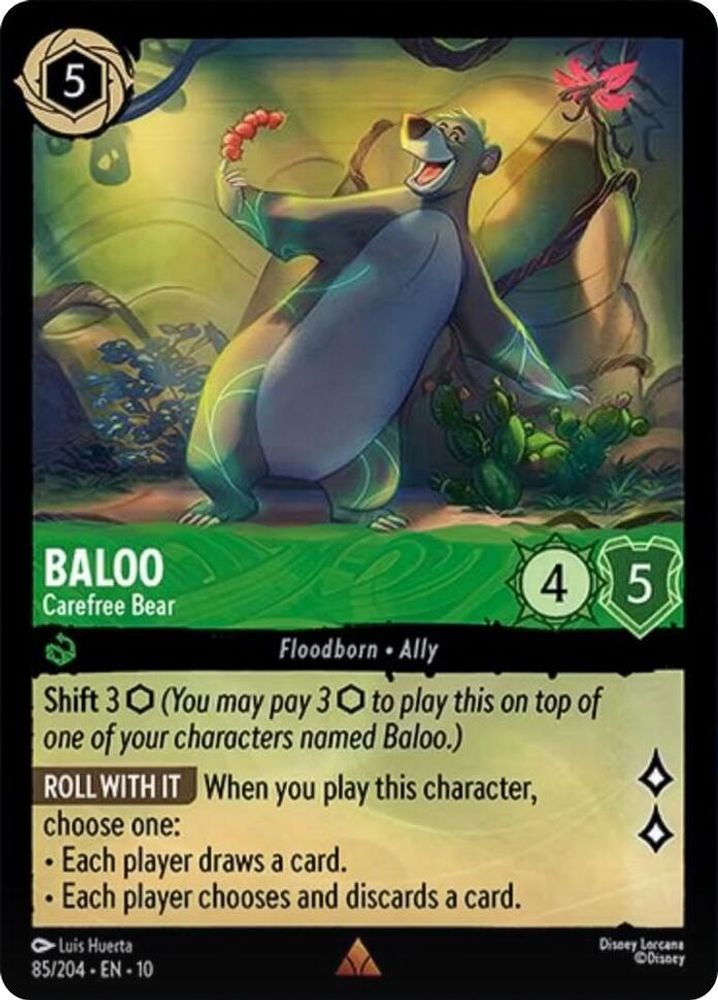 Baloo - Carefree Bear card