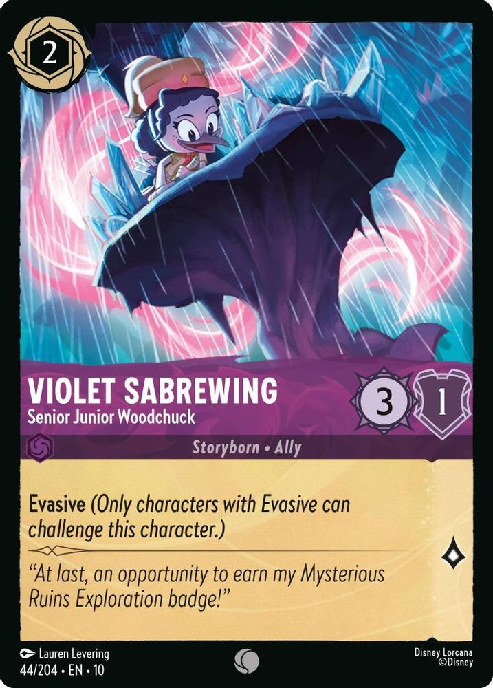 Violet Sabrewing - Senior Junior Woodchuck card