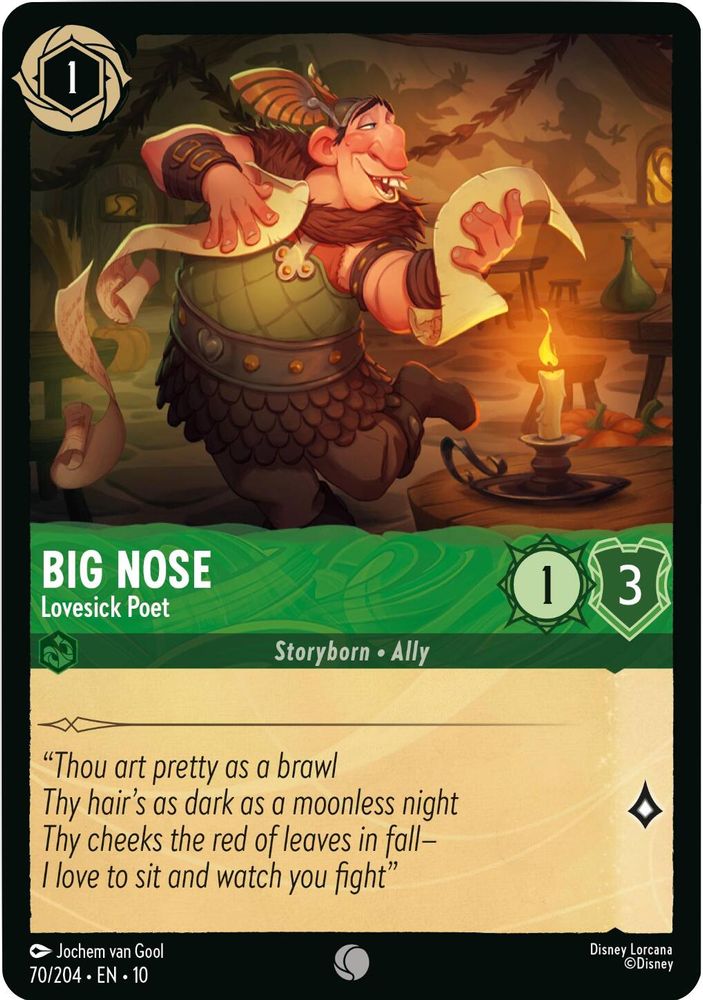 Big Nose - Lovesick Poet card