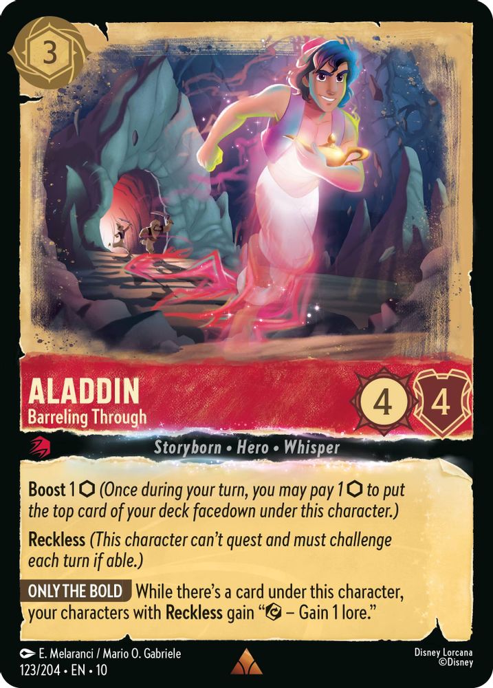 Aladdin - Barreling Through card