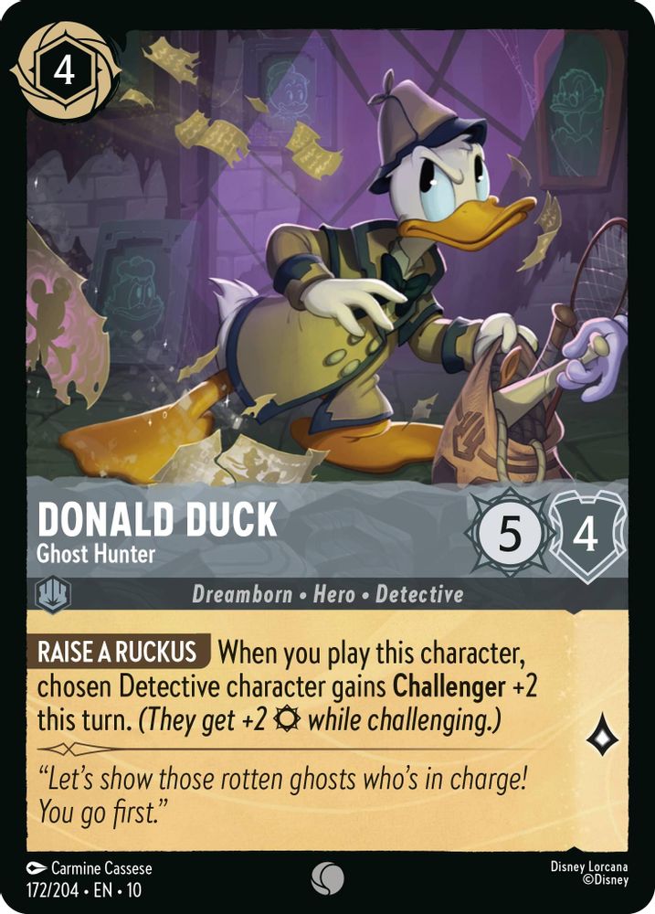Donald Duck - Ghost Hunter card