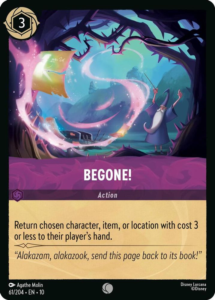 Begone! card