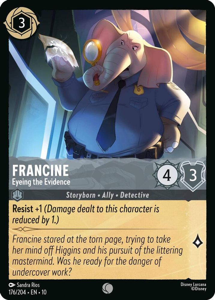 Francine - Eyeing the Evidence card