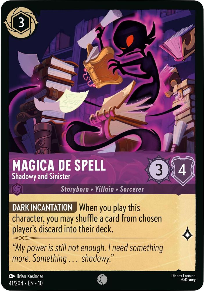 Magica De Spell - Shadowy and Sinister card