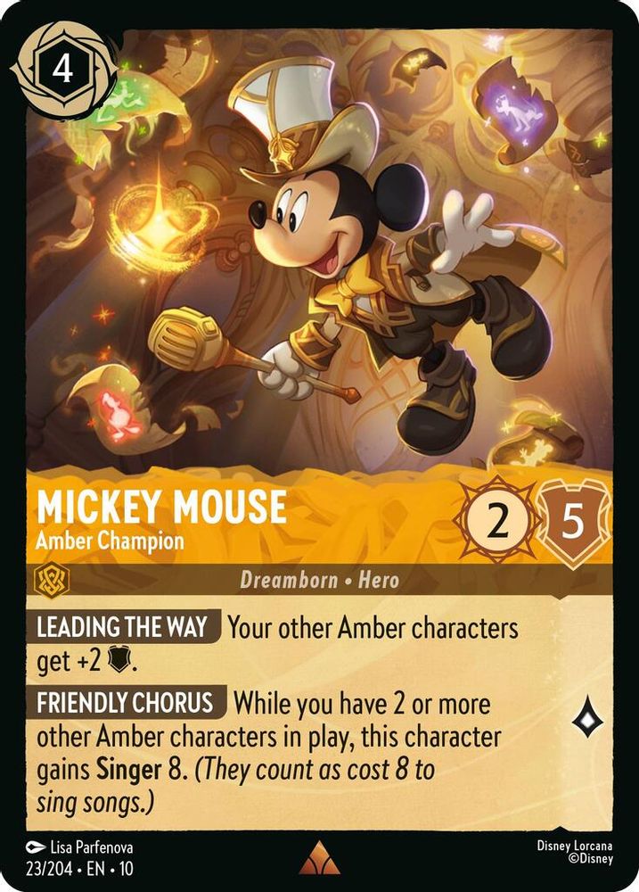 Mickey Mouse - Amber Champion card