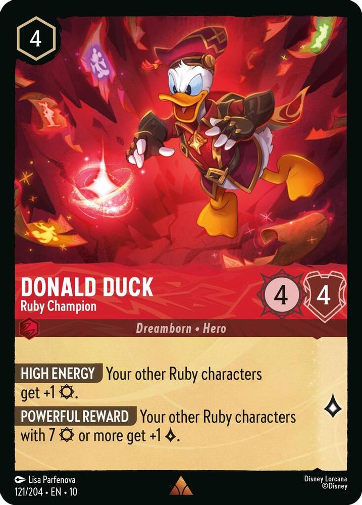 Donald Duck - Ruby Champion card