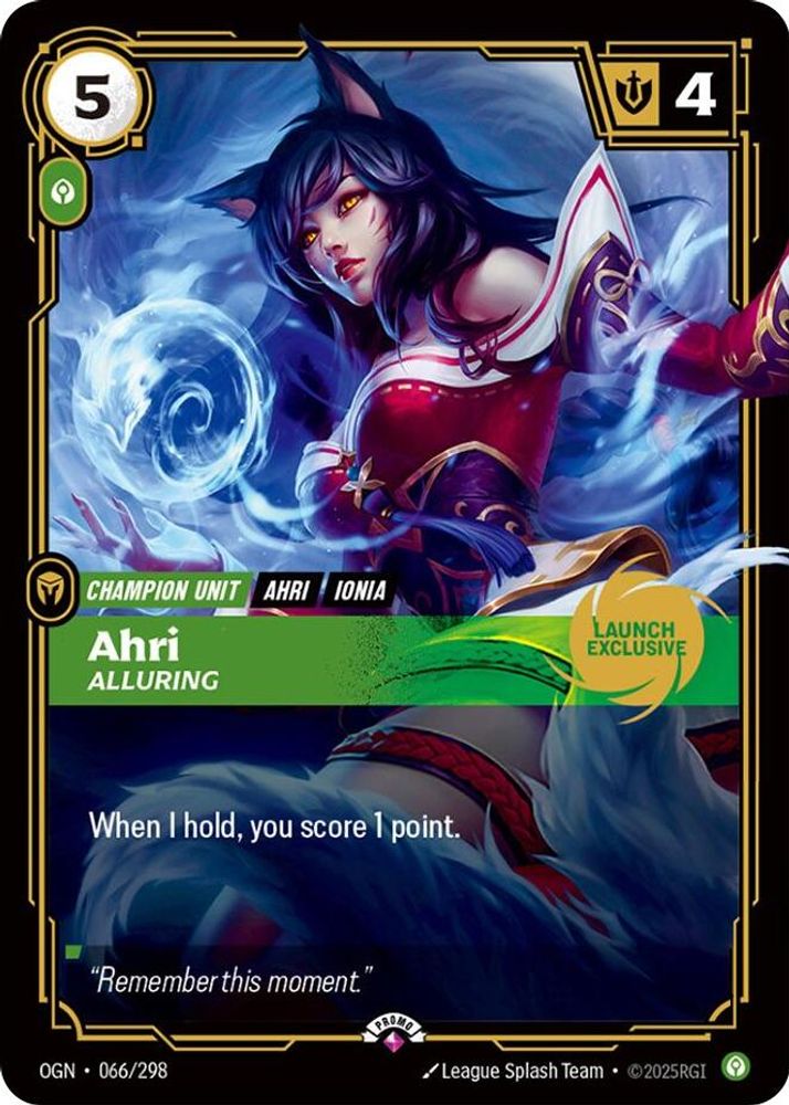 Ahri - Alluring (Launch Exclusive) card