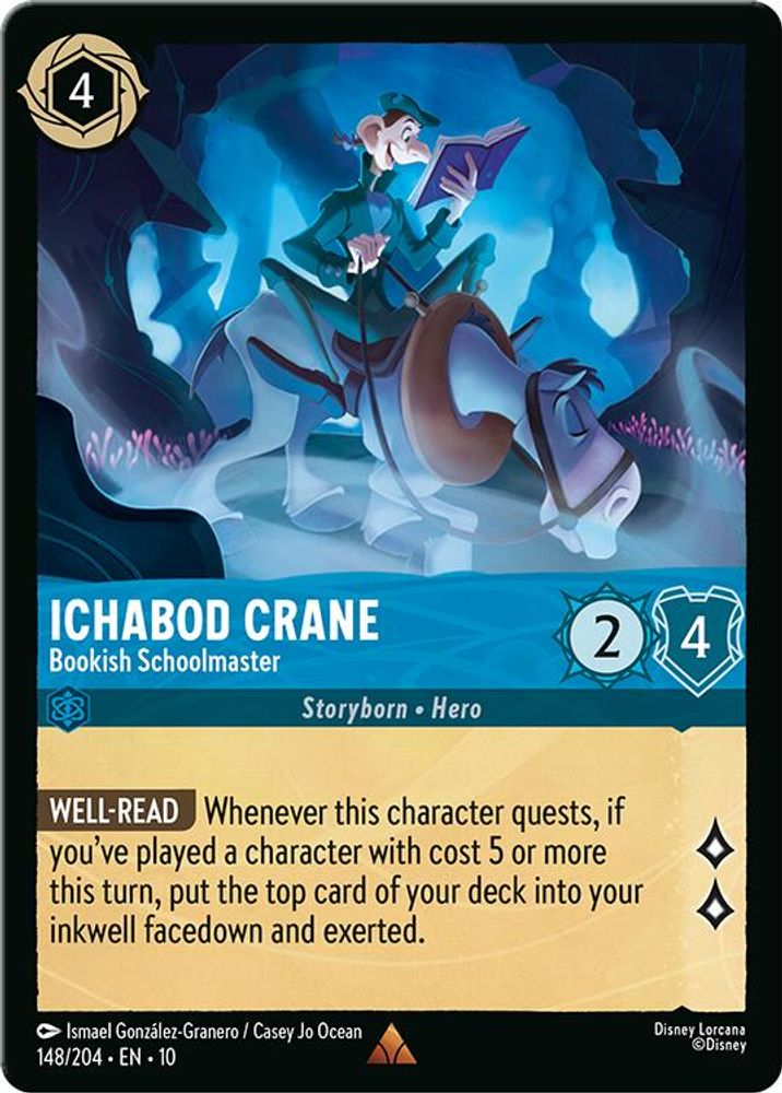 Ichabod Crane - Bookish Schoolmaster card