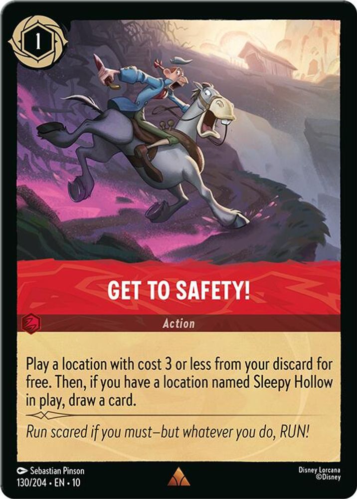 Get to Safety! card