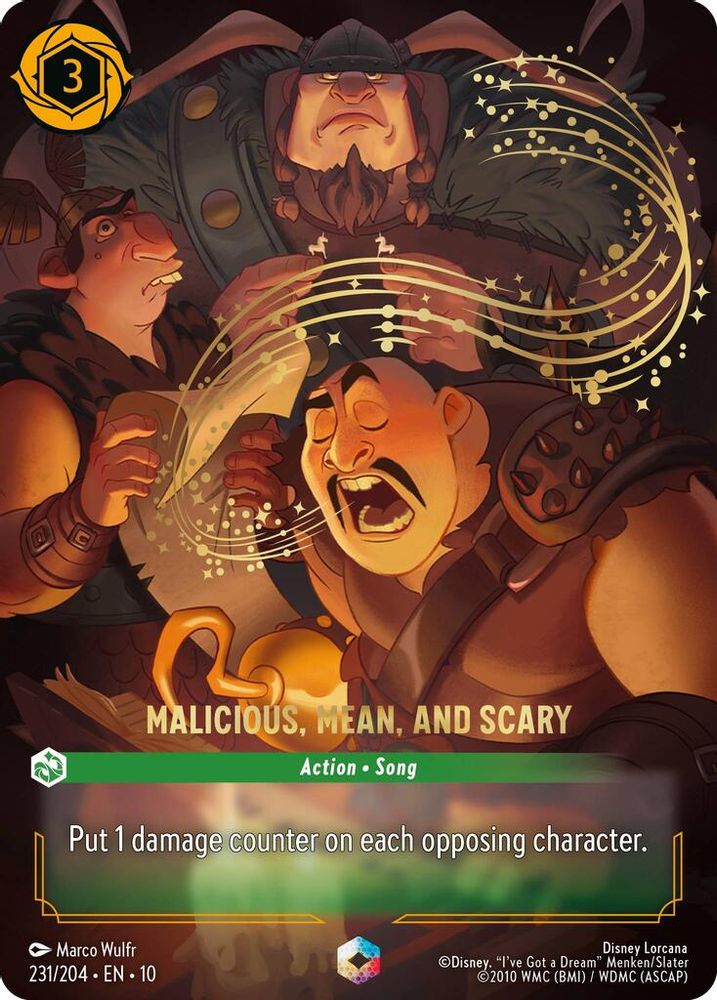 Malicious, Mean, and Scary (Enchanted) card