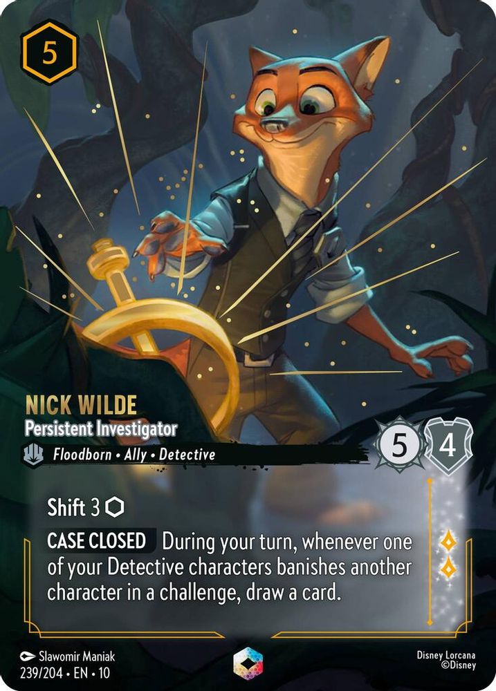 Nick Wilde - Persistent Investigator (Enchanted) card