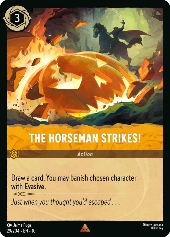 The Horseman Strikes! card