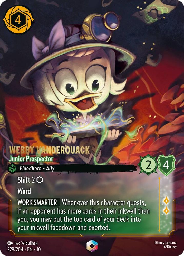 Webby Vanderquack - Junior Prospector (Enchanted) card