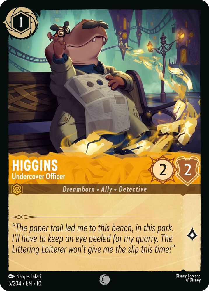 Higgins - Undercover Officer card