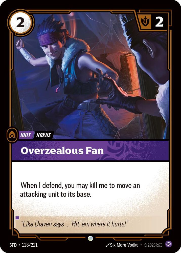 Overzealous Fan card