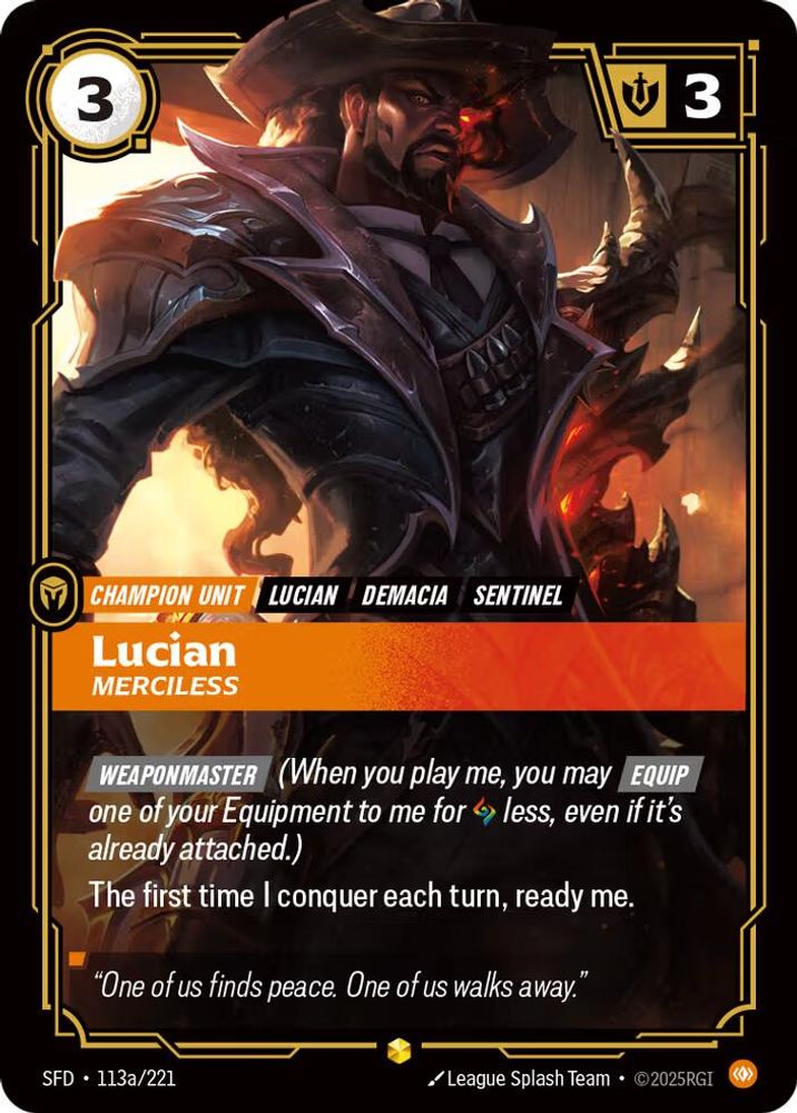 Lucian - Merciless (Alternate Art) card