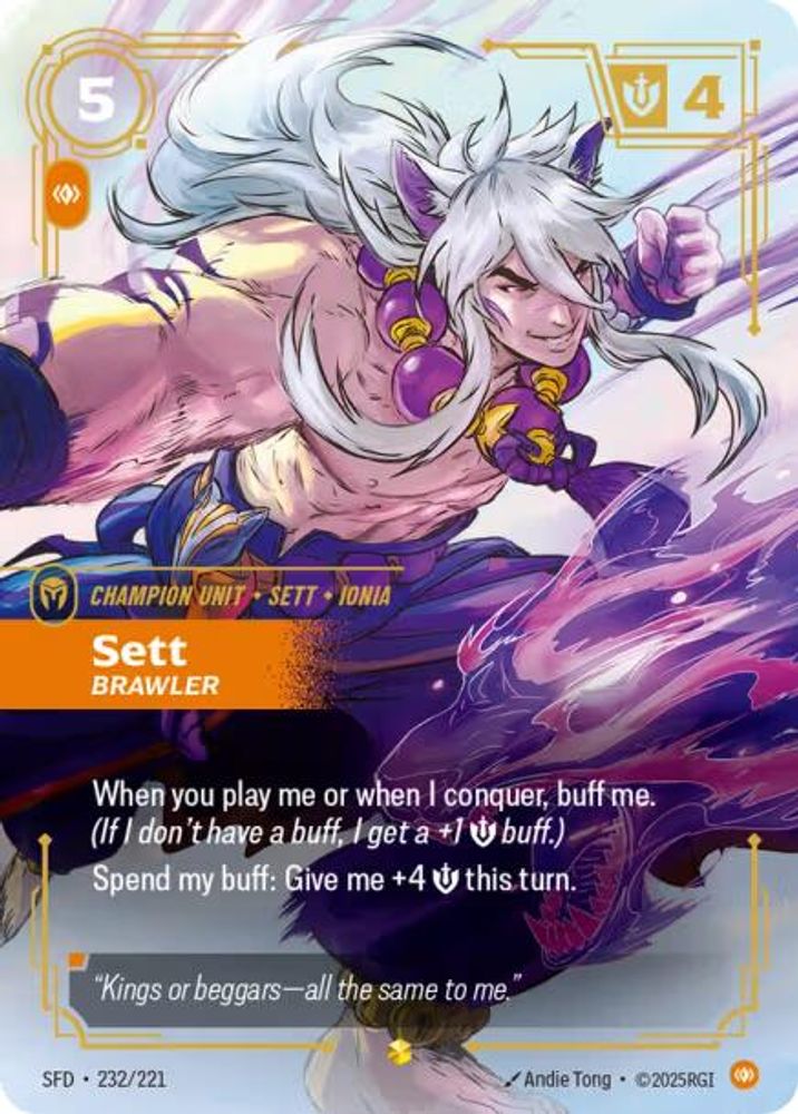 Sett - Brawler (Overnumbered) card