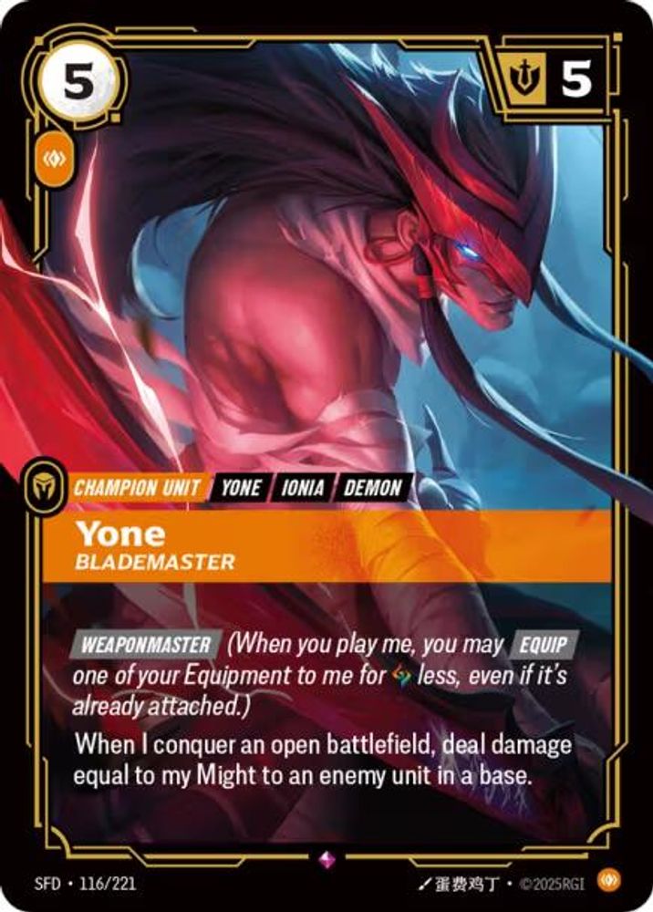 Yone - Blademaster card