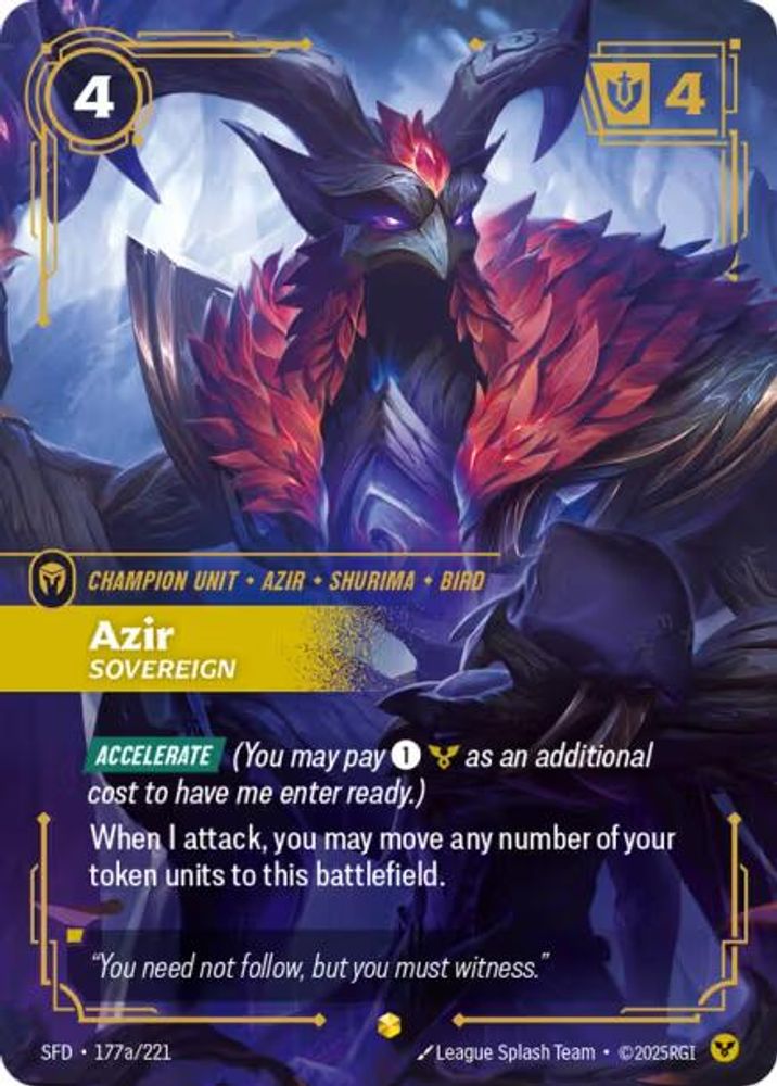 Azir - Sovereign (Alternate Art) card