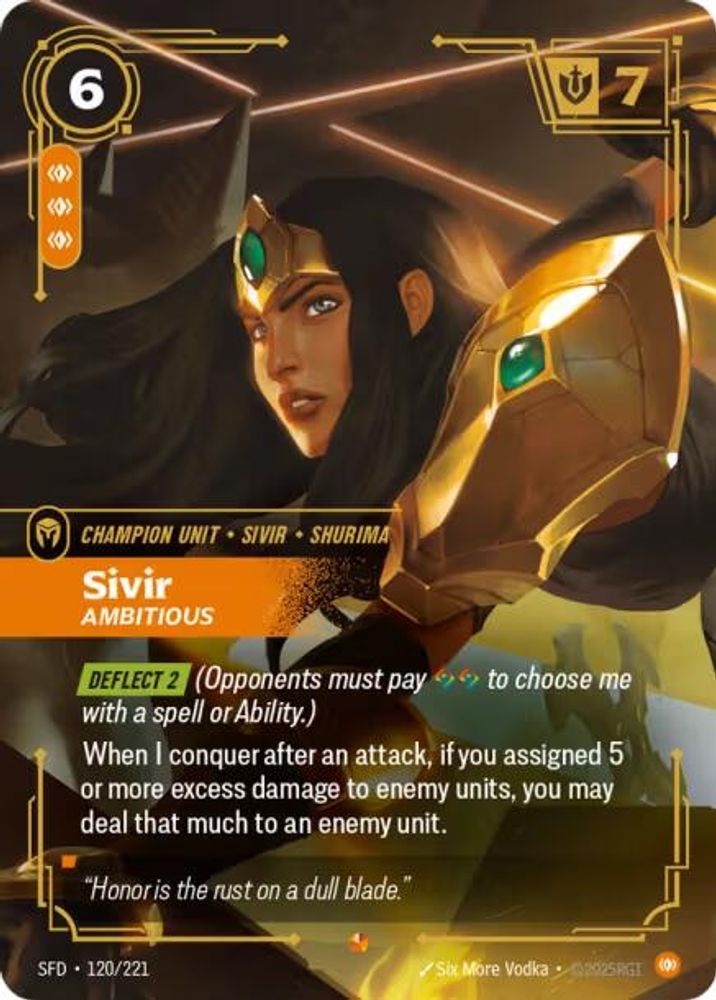 Sivir - Ambitious card