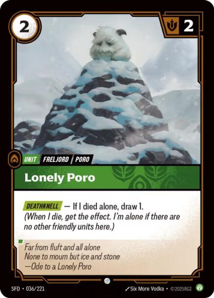 Lonely Poro card