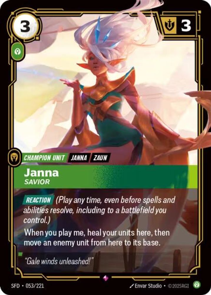 Janna - Savior card