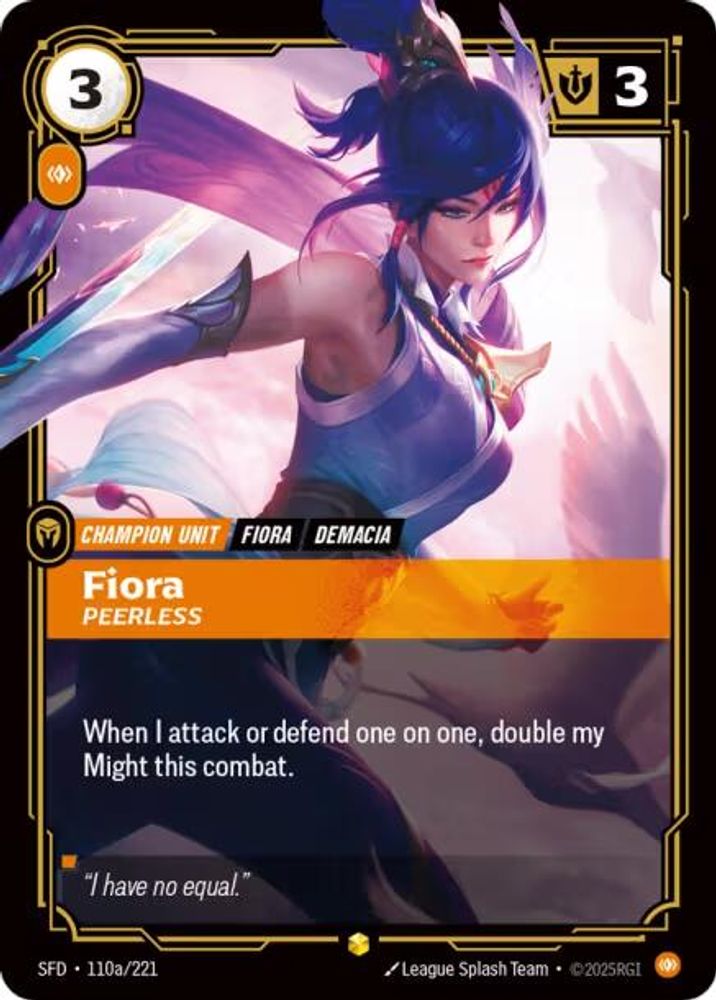 Fiora - Peerless (Alternate Art) card