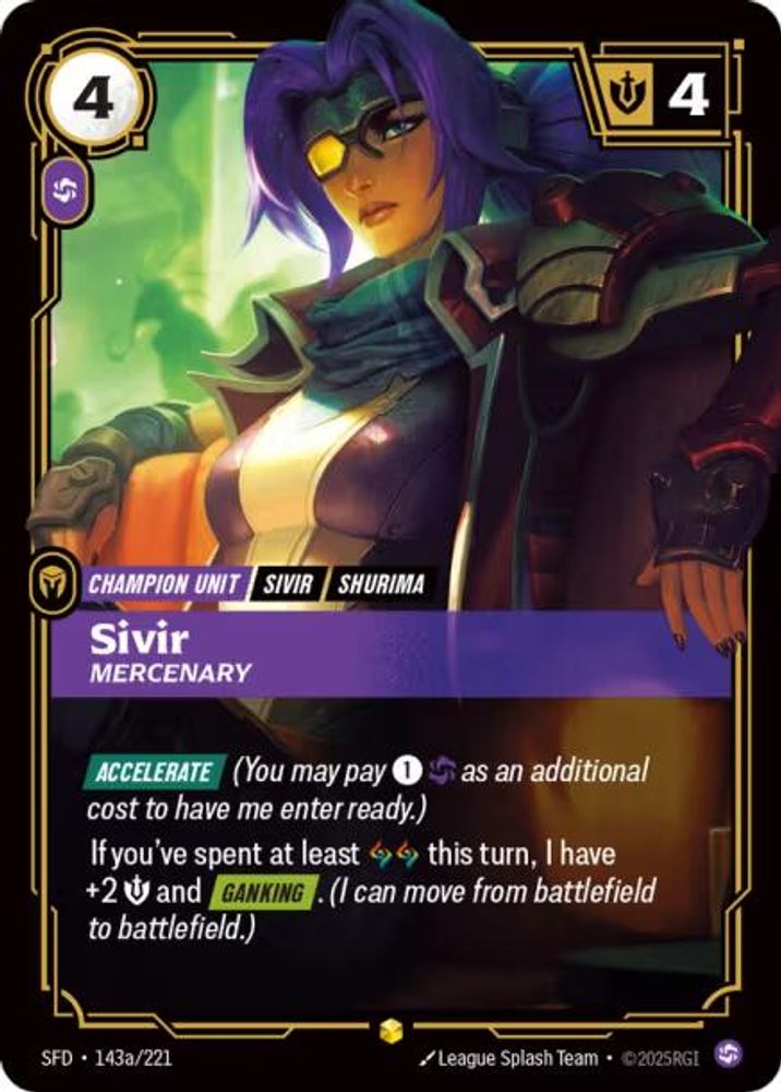 Sivir - Mercenary (Alternate Art) card