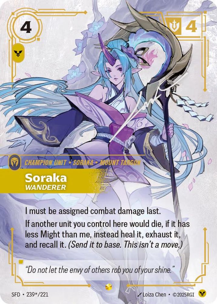 Soraka - Wanderer (Signature) card
