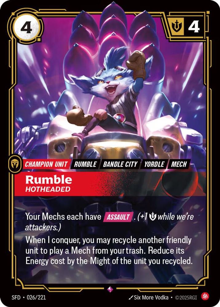 Rumble - Hotheaded card