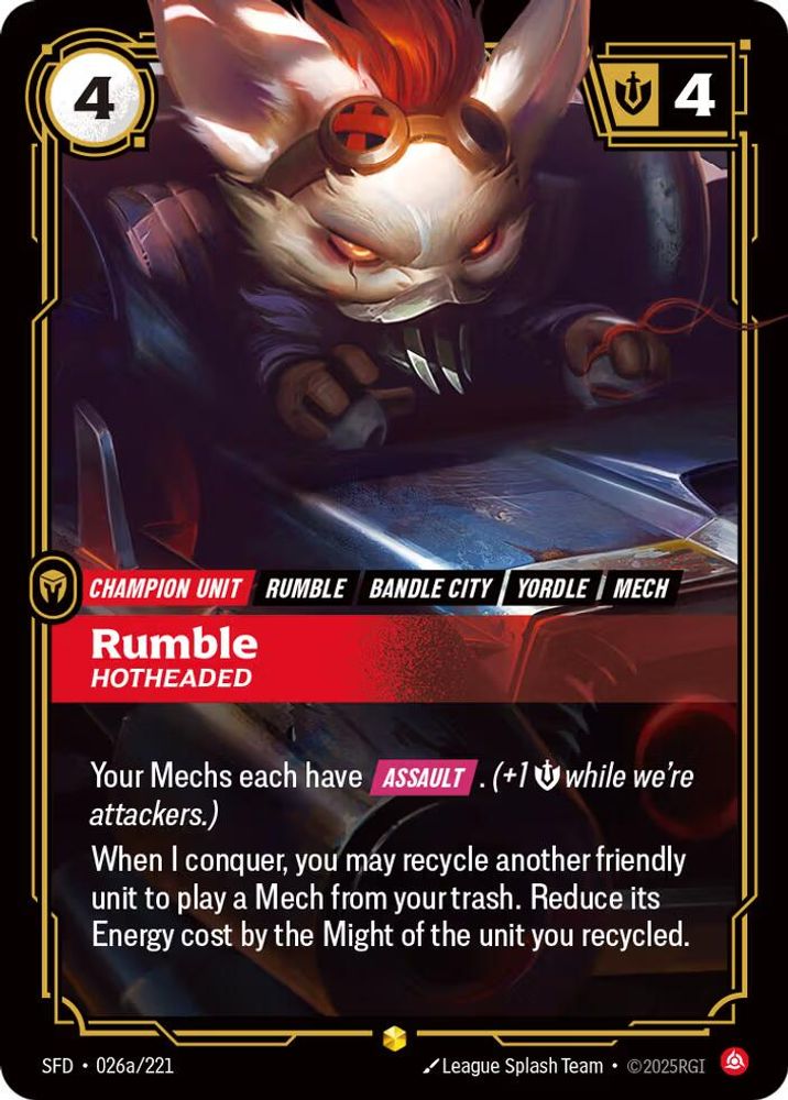 Rumble - Hotheaded (Alternate Art) card