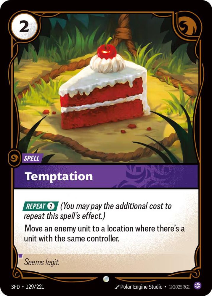 Temptation card