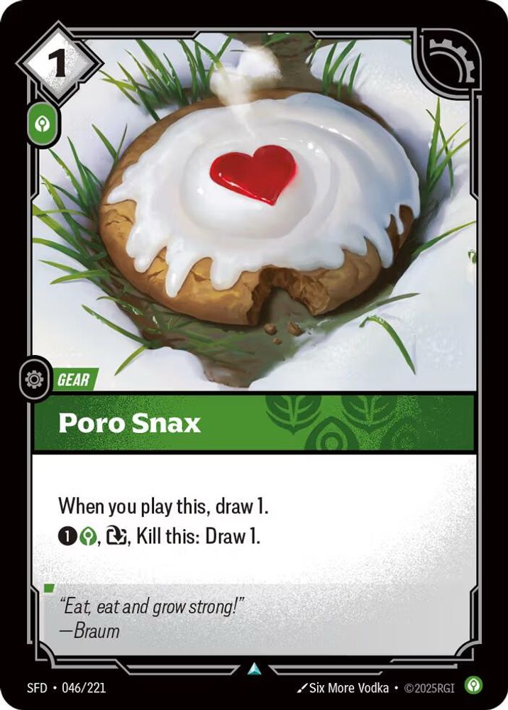 Poro Snax card