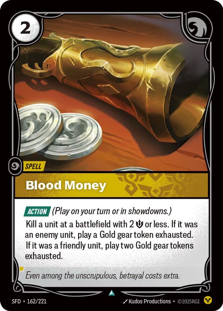 Blood Money card