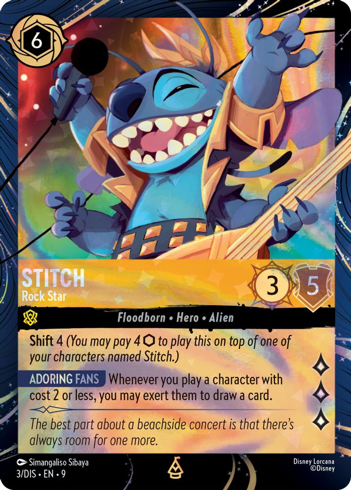 Stitch - Rock Star card
