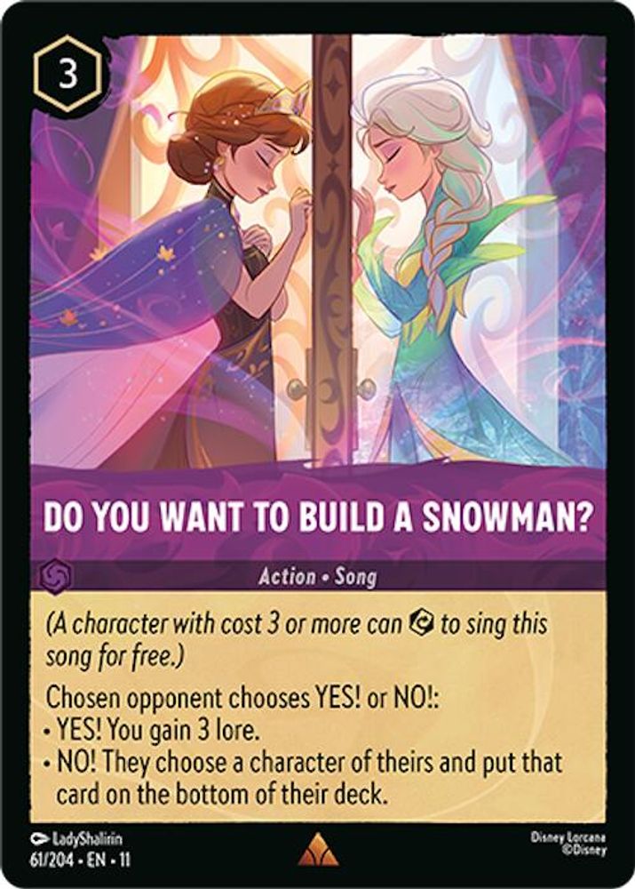 Do You Want To Build A Snowman? card